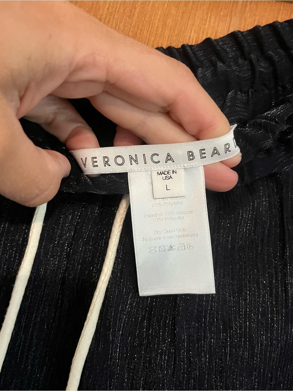 Veronica Beard Pleated Accents Sweatpants-L - Picture 3 of 4